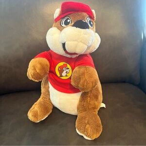 Buccee's Beaver Mascot Plush Stuffed Animal With Red Cap & Shirt